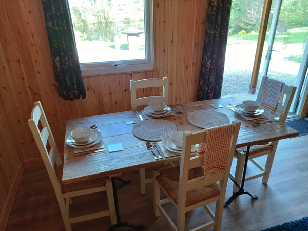 Kingfisher Cabin dining table